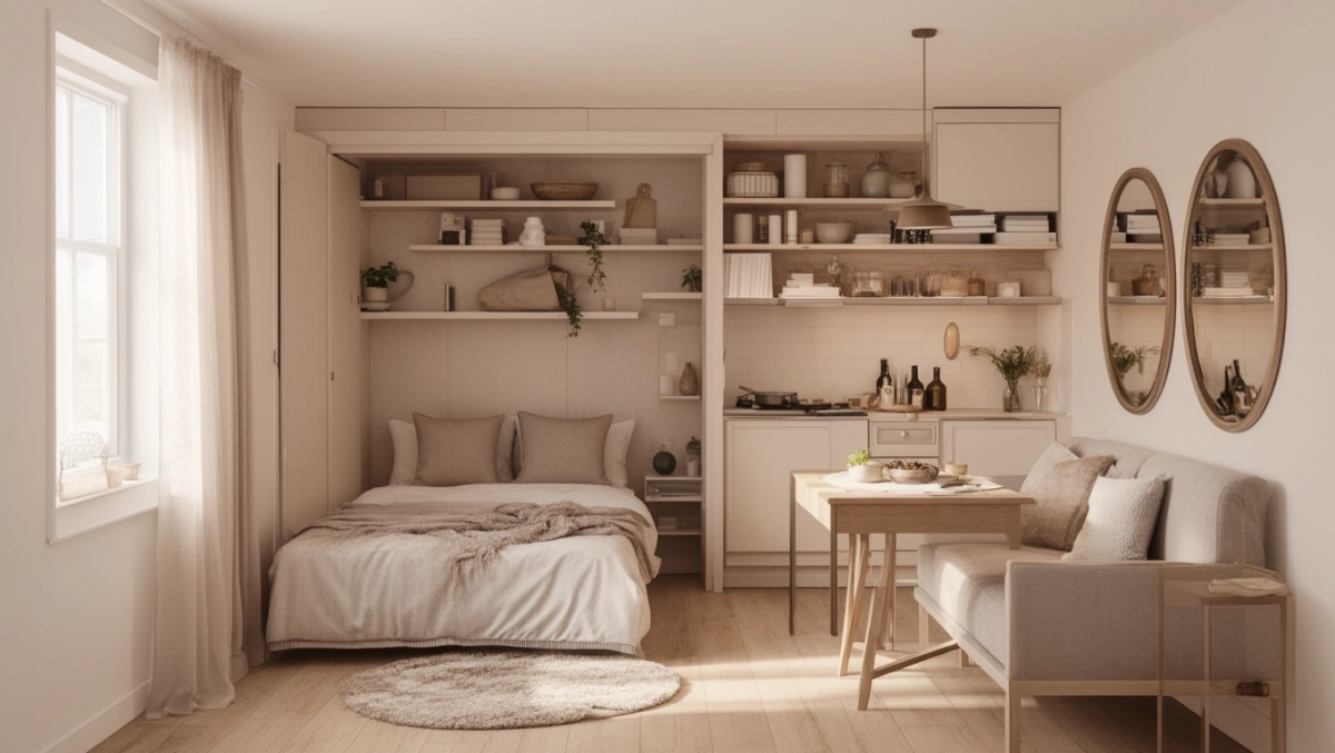 Aranżacja kawalerki 27m