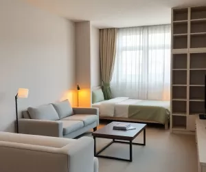 Pokój dzienny i sypialnia w jednym aranżacje