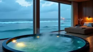 pokój z jacuzzi nad morzem