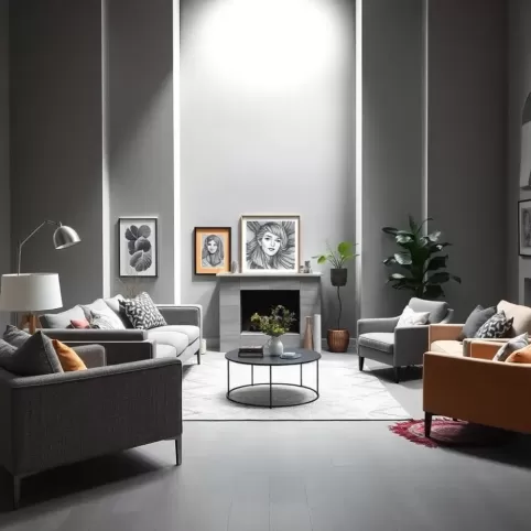 szary pokój jakie meble